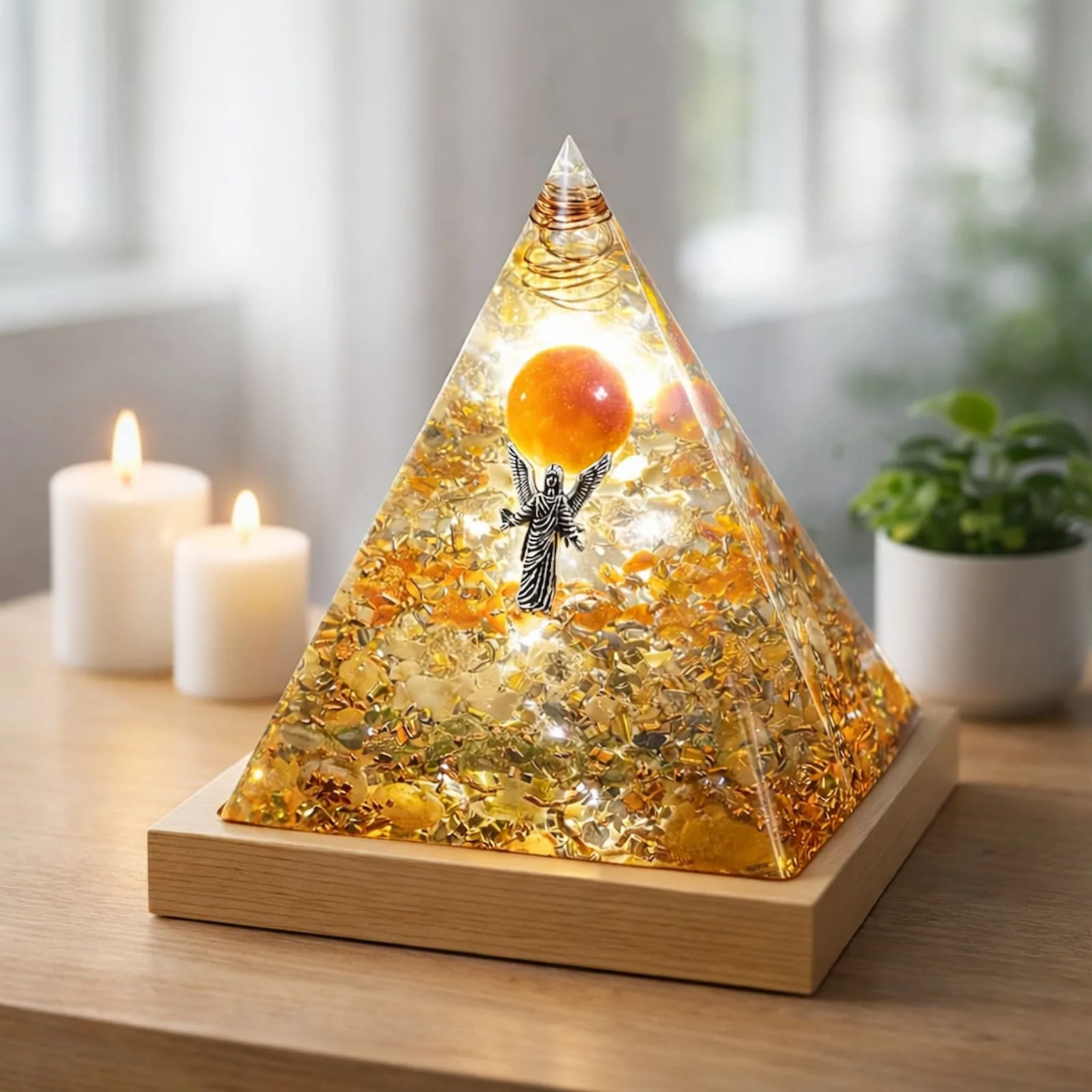 Pyramide archange gabriel mise en situation interieur