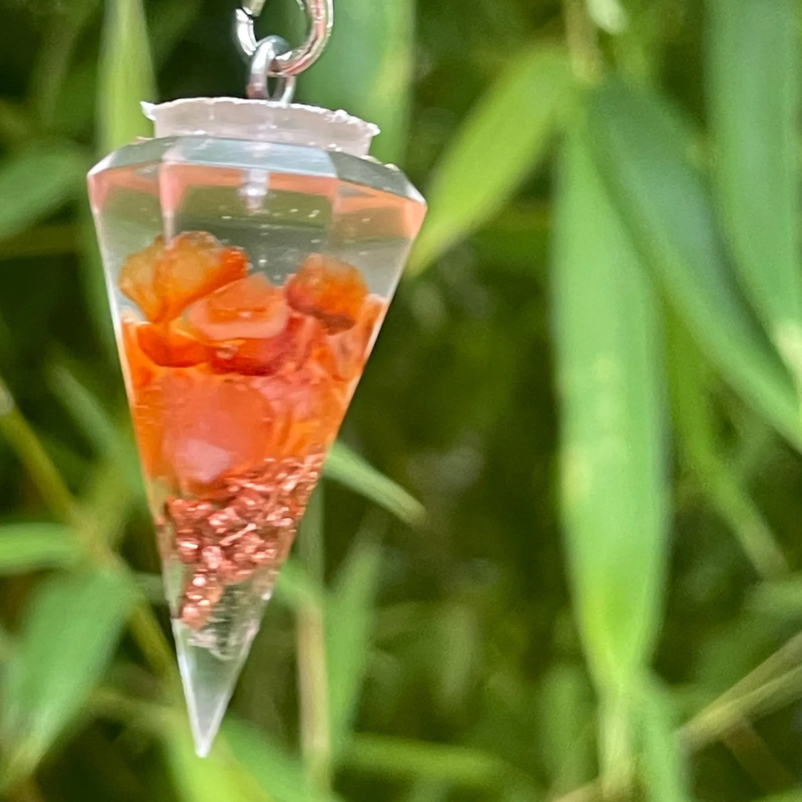 pendule orgonite Cornaline