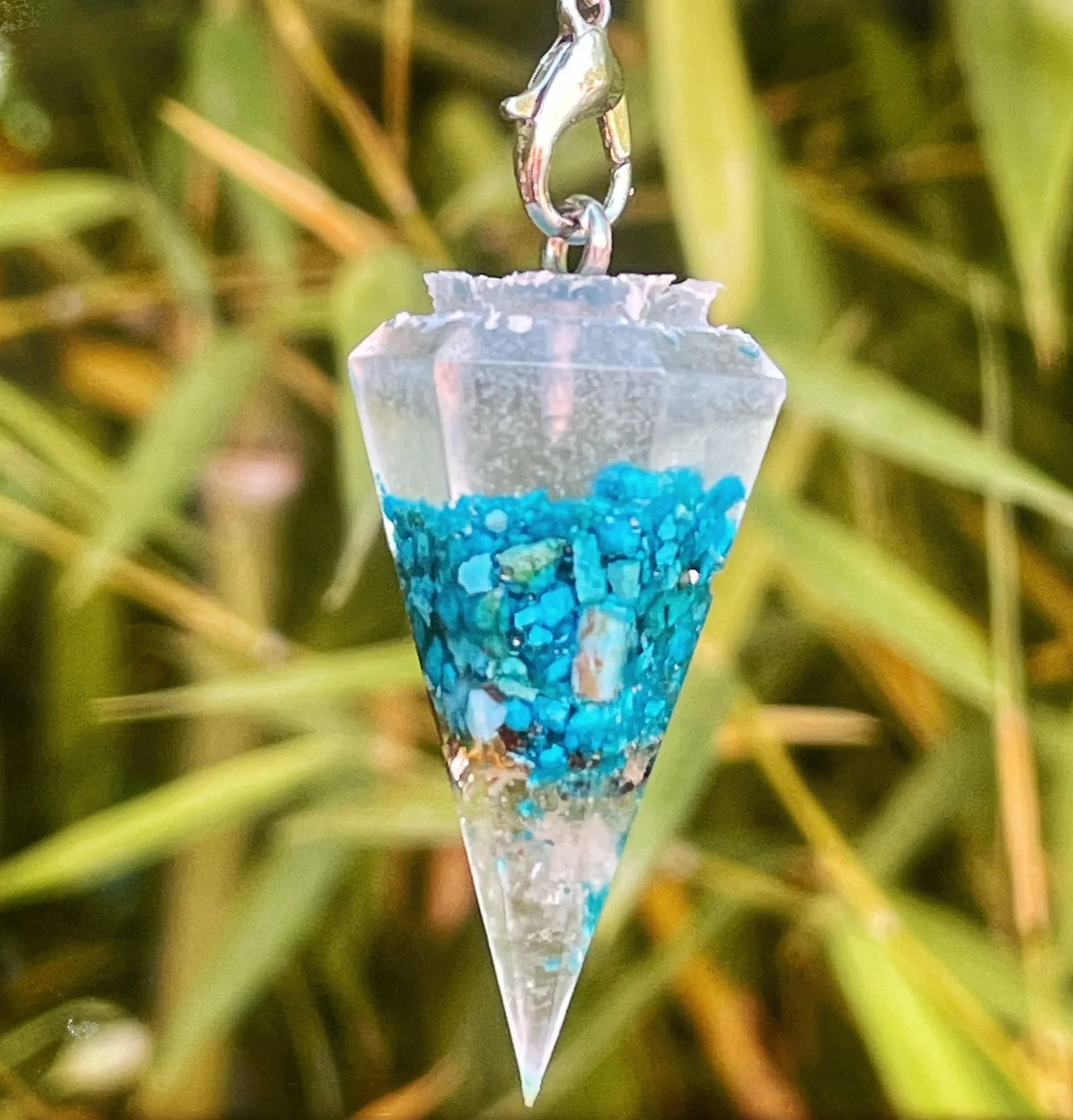 pendule orgonite Turquoise