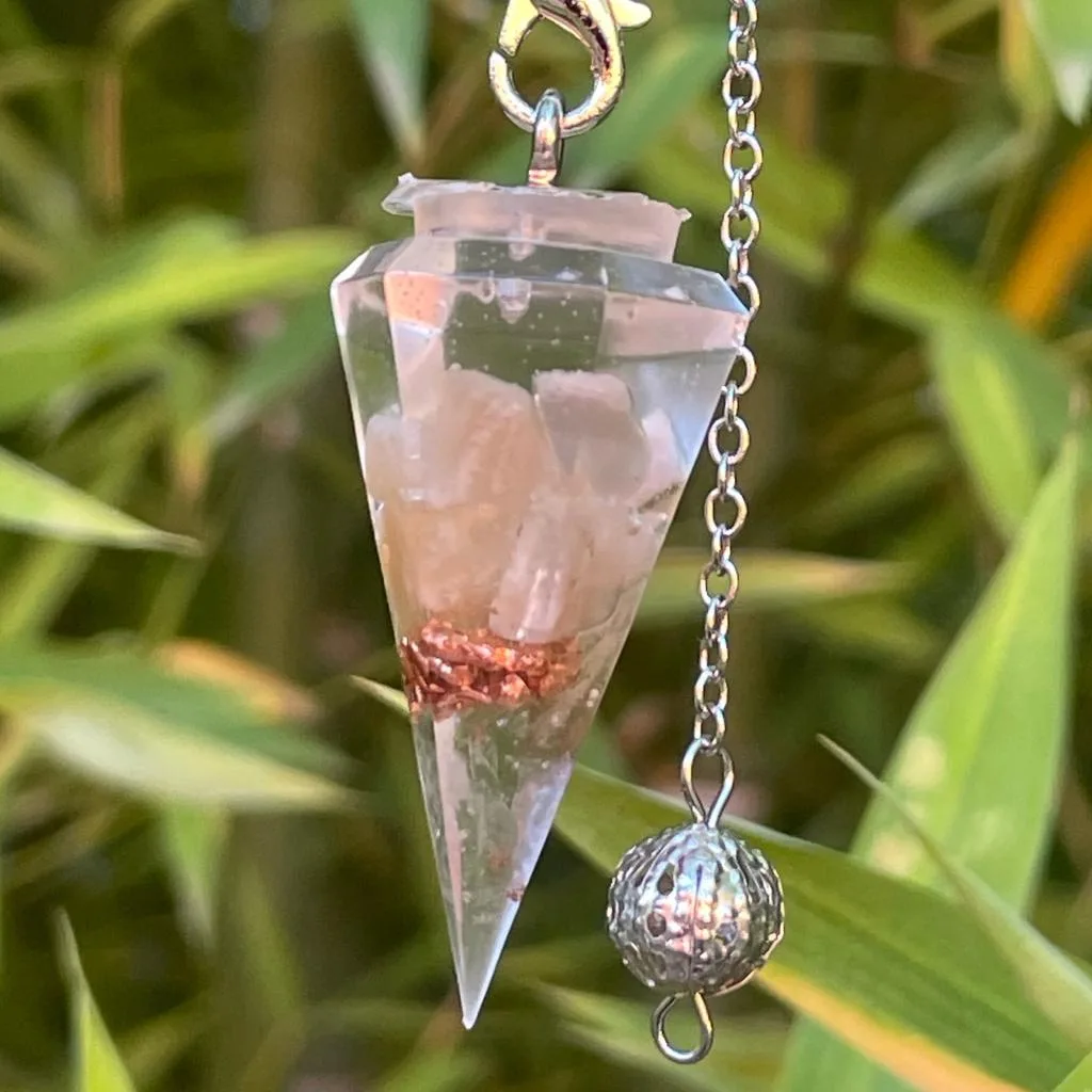 pendule orgonite pierre de lune