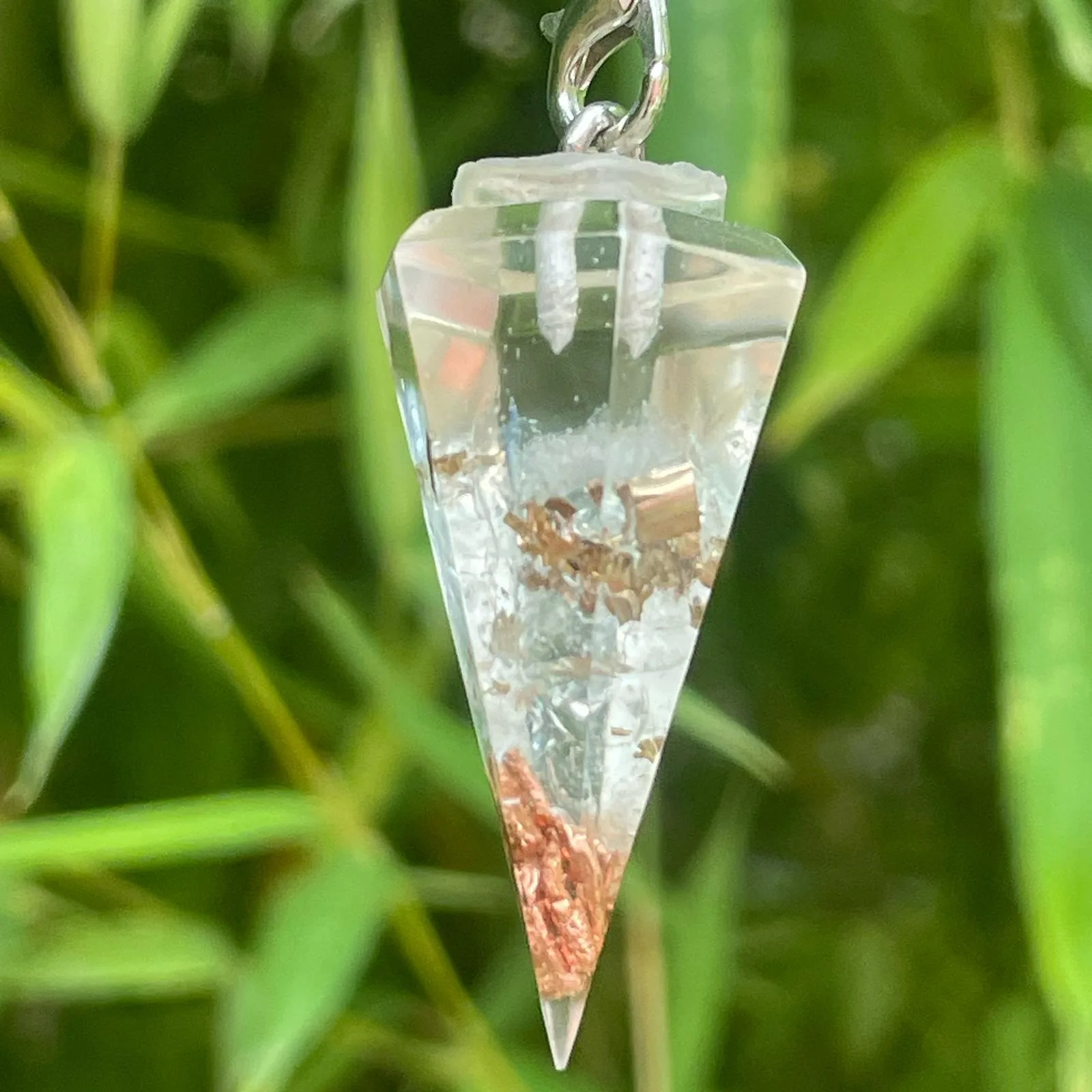 pendule orgonite Cristal de roche
