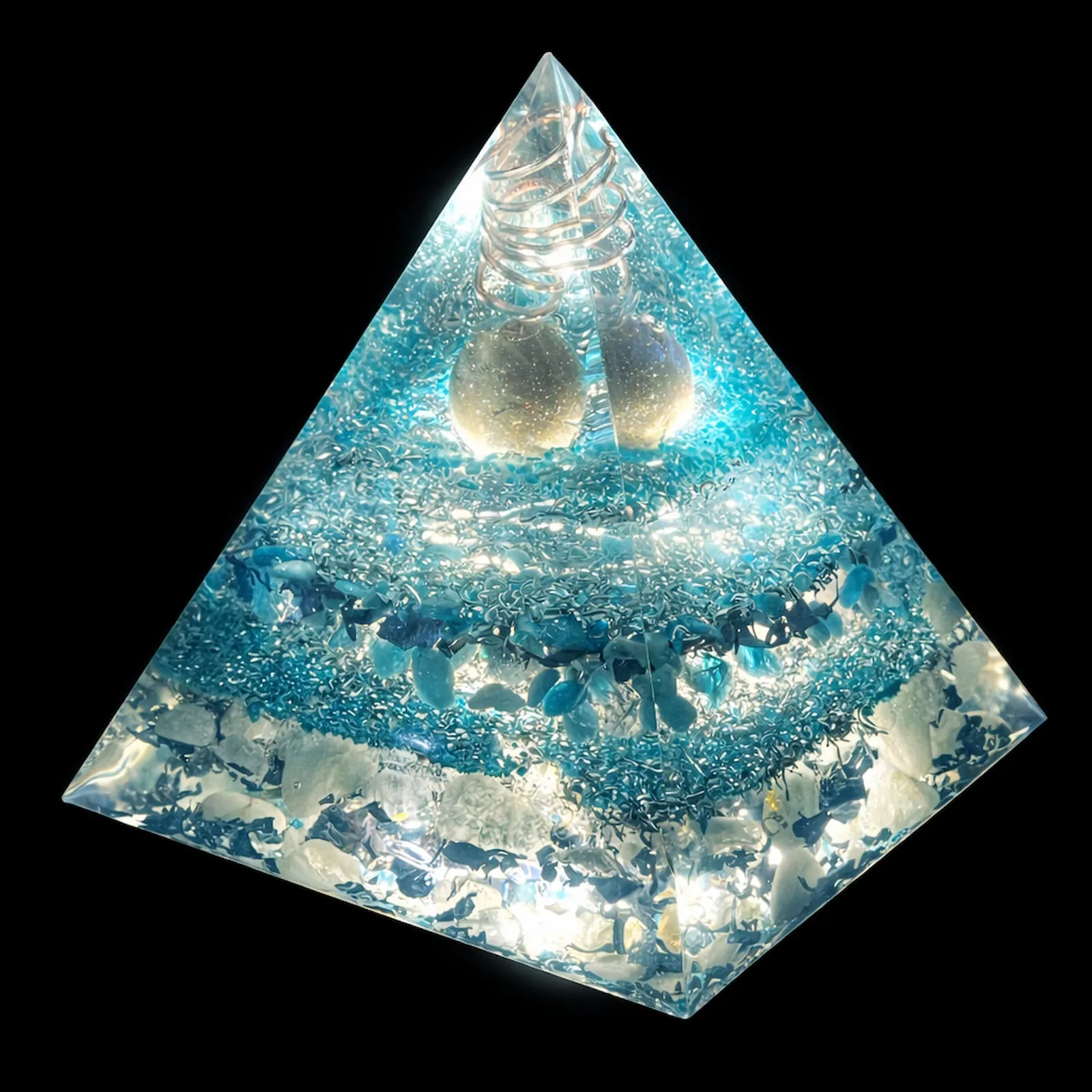Pyramide orgonite personnalisée sans symbole