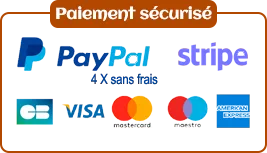 Paiement sécurisé - Paypal - Stripe - CB - Visa - Mastercard