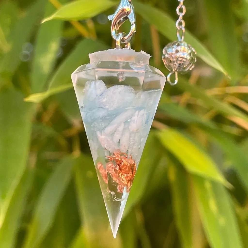 Pendule Orgonite Aigue Marine