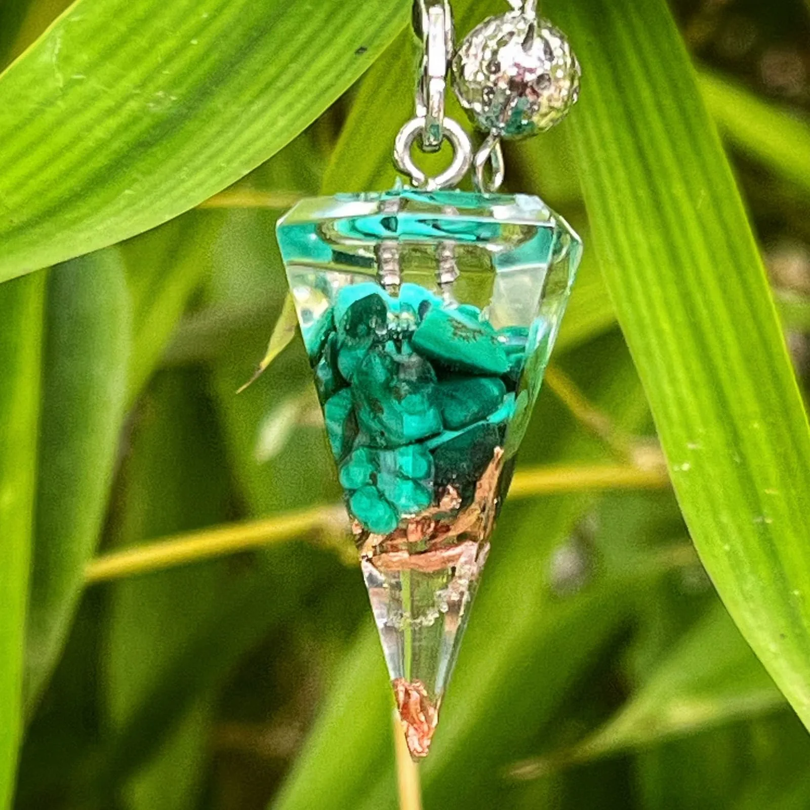 Pendule orgonite Malachite