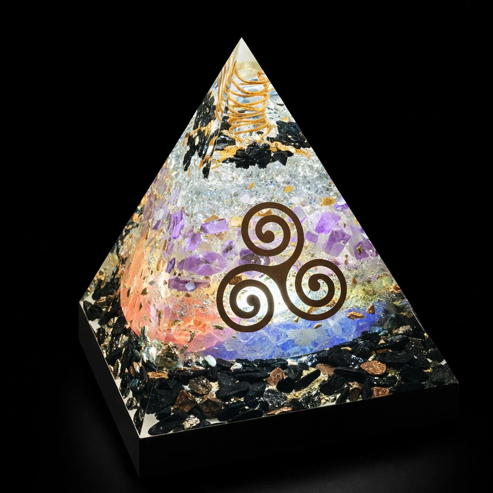 Pyramide geobiologie dominante bleue