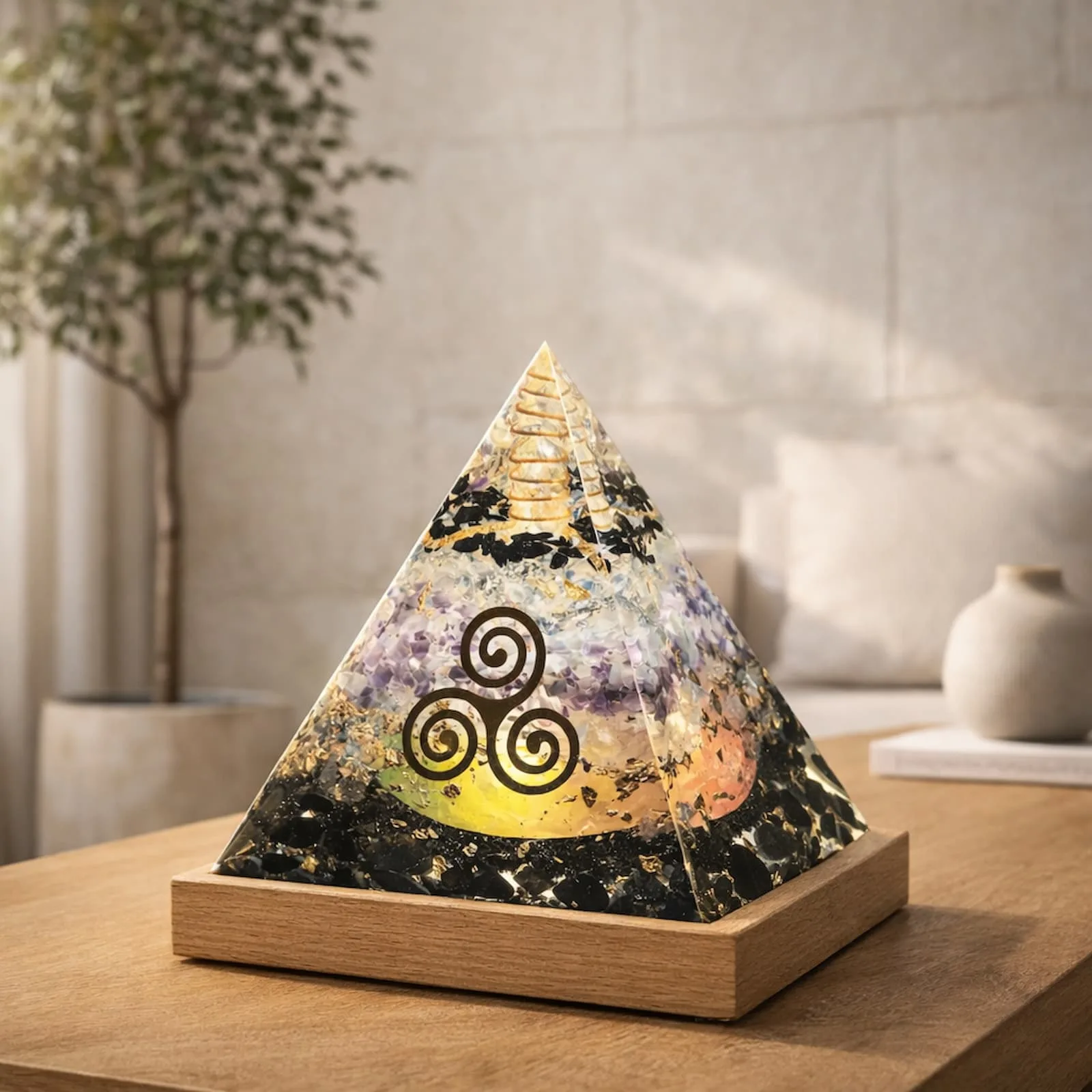 Pyramide Géobiologie mise en situation intérieur