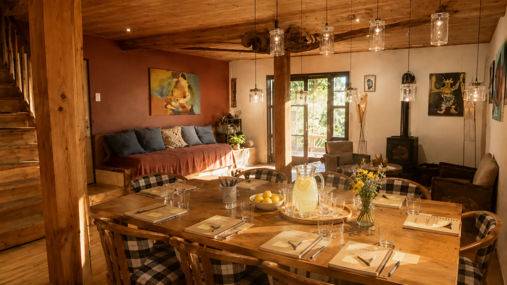 Gîte Labatut Art & Vie - Espace intérieur chaleureux