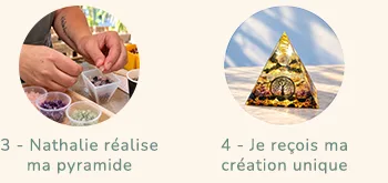 Je compose ma pyramide, création par Nathalie et réception d'une pièce unique